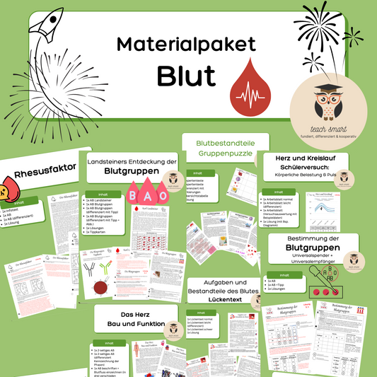 Materialpaket: Unterrichtsreihe Blut Jahrgang 8 - 10 Biologie